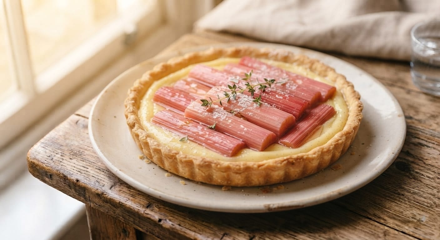 Rhubarb & Custard Tart