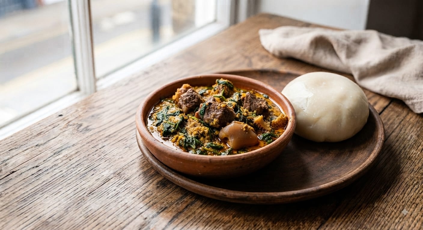 Egusi with Pounded Yam