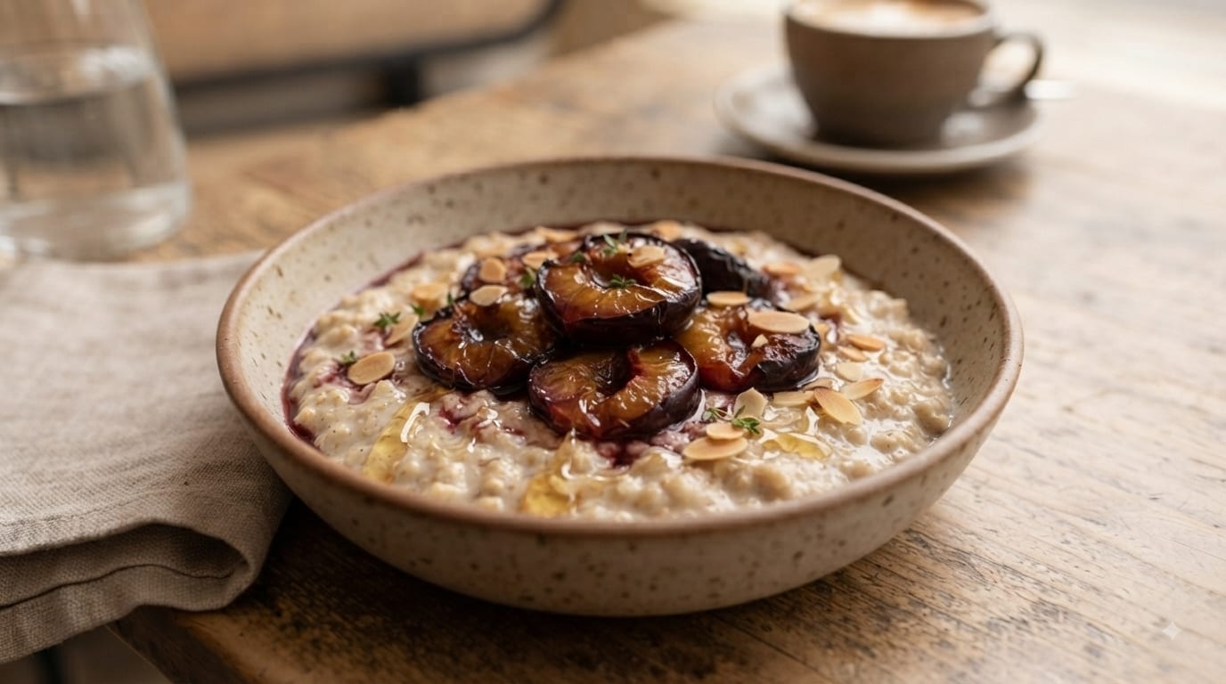Porridge & Roast Plums