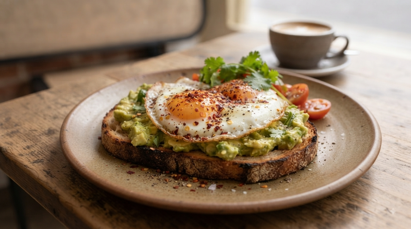 Smashed Avo & Chilli Eggs